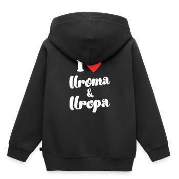 Ich liebe meine Uroma und Uropa Urgroßeltern Baby - Kinder Premium Organic Hoodie - Schwarz - Hinten - AI Model Kid Male (0cm)