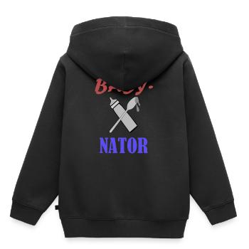 Babynator - Kinder Premium Organic Hoodie - Schwarz - Hinten - AI Model Kid Male (0cm)