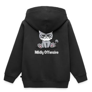 Leicht beleidigende sarkastische lustige Sarkasmus - Kinder Premium Organic Hoodie - Schwarz - Hinten - AI Model Kid Male (0cm)