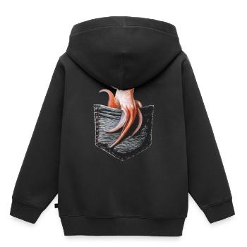Tintenfisch - Kinder Premium Organic Hoodie - Schwarz - Hinten - AI Model Kid Male (0cm)
