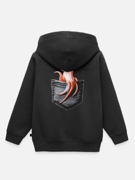 Tintenfisch - Kinder Premium Organic Hoodie - Schwarz