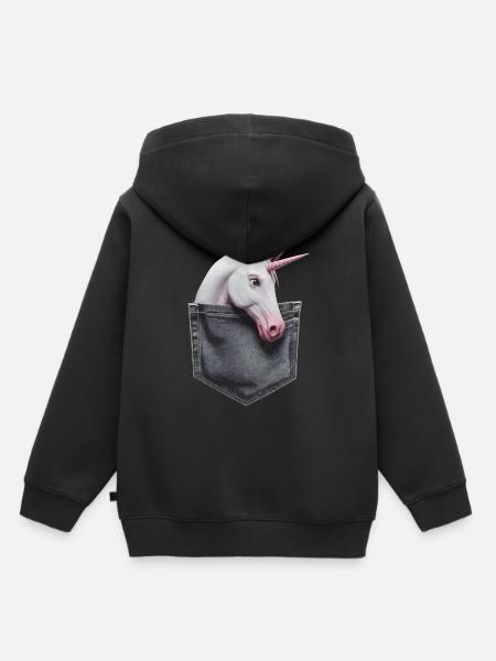 Einhorn - Kinder Premium Organic Hoodie - Schwarz