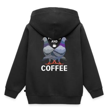Pigeon Race Pigeon Pigeons - Sweat Premium à capuche enfant bio - noir - Dos - AI Model Kid Male (0cm)