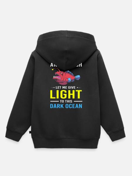 Anglerfisch - Kinder Premium Organic Hoodie - Schwarz