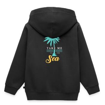 Nimm mich mit zum Meer - Kinder Premium Organic Hoodie - Schwarz - Hinten - AI Model Kid Male (0cm)