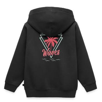 Strandleben - genieße die Wellen - Kinder Premium Organic Hoodie - Schwarz - Hinten - AI Model Kid Male (0cm)