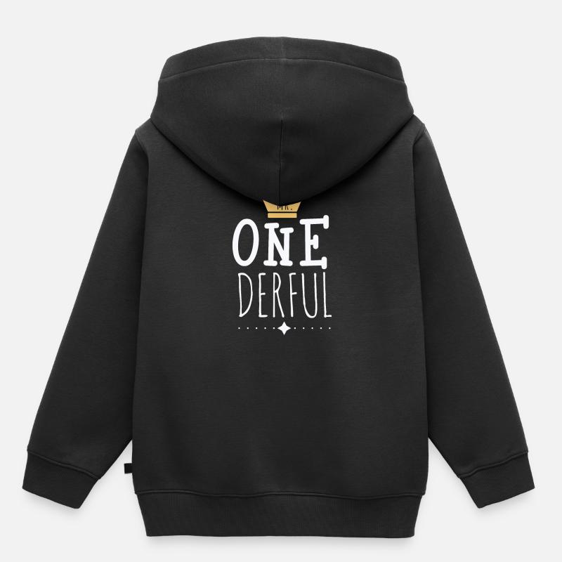 1er anniversaire - M. Onederful - Sweat Premium à capuche enfant bio - noir