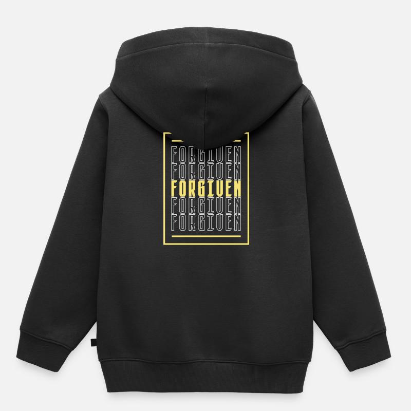 pardonné - Sweat Premium à capuche enfant bio - noir