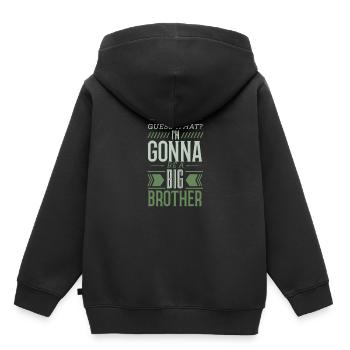 Großer Bruder - Kinder Premium Organic Hoodie - Schwarz - Hinten - AI Model Kid Male (0cm)