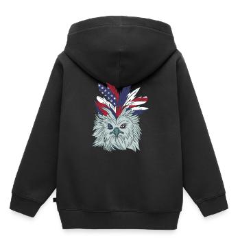 4 juillet Amérique USA Independence Day Eagle - Sweat Premium à capuche enfant bio - noir - Dos - AI Model Kid Male (0cm)