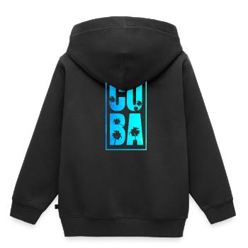 Kuba - Kinder Premium Organic Hoodie - Schwarz - Hinten - AI Model Kid Male (0cm)