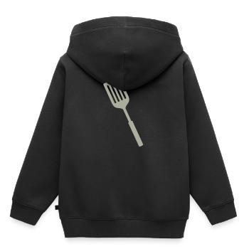 Idée Cadeau Spatule - Sweat Premium à capuche enfant bio - noir - Dos - AI Model Kid Male (0cm)