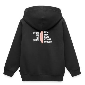 Stents Are For Wimps Real Men Have Bypass Surgery - Kids Premium Organic Hoodie - black - Back - AI Model Kid Male (0cm)