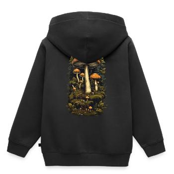 Retro mushroom magic for collectors & lovers - Kids Premium Organic Hoodie - black - Back - AI Model Kid Male (0cm)