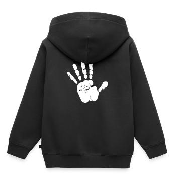 High-Five - Kinder Premium Organic Hoodie - Schwarz - Hinten - AI Model Kid Male (0cm)