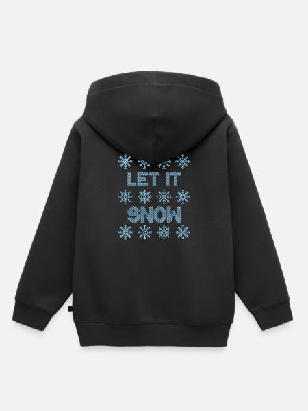Let It Snow - Kinder Premium Organic Hoodie - Schwarz