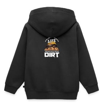 Jeep de saleté - Sweat Premium à capuche enfant bio - noir - Dos - AI Model Kid Male (0cm)