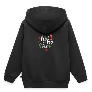 HOHOHO CHRISTMAS CANDY TREATMENT LOVE - Kids Premium Organic Hoodie - black - Back - AI Model Kid Male (0cm)