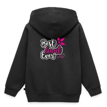 Meilleur cadeau d'anniversaire de tante - Sweat Premium à capuche enfant bio - noir - Dos - AI Model Kid Male (0cm)