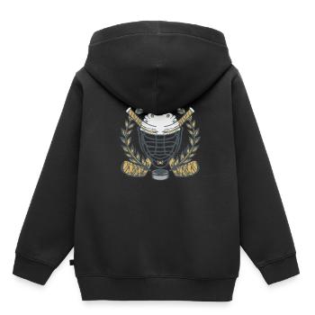 Ice hockey Player hockey winter sports gift - Kids Premium Organic Hoodie - black - Back - AI Model Kid Male (0cm)
