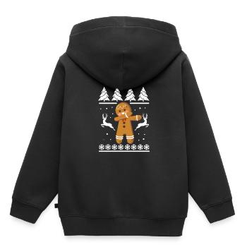 Dabbing Lebkuchen - Kinder Premium Organic Hoodie - Schwarz - Hinten - AI Model Kid Male (0cm)