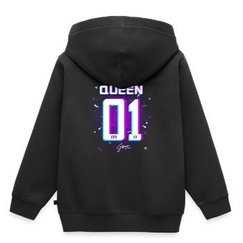Gamer - King - Queen Geschenk Geschenkidee - Kinder Premium Organic Hoodie - Schwarz - Hinten - AI Model Kid Male (0cm)