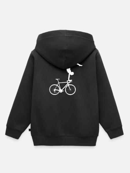 Kunstrad - Kinder Premium Organic Hoodie - Schwarz