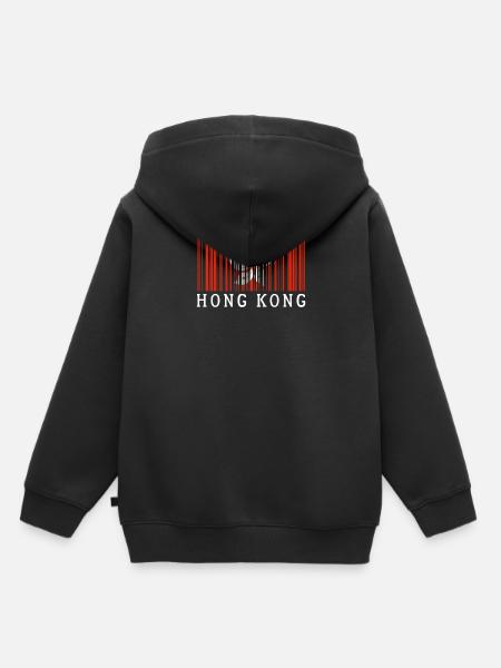 Hongkong - Kinder Premium Organic Hoodie - Schwarz