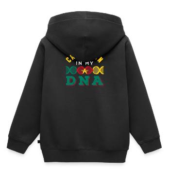Kamerun - Kinder Premium Organic Hoodie - Schwarz - Hinten - AI Model Kid Male (0cm)