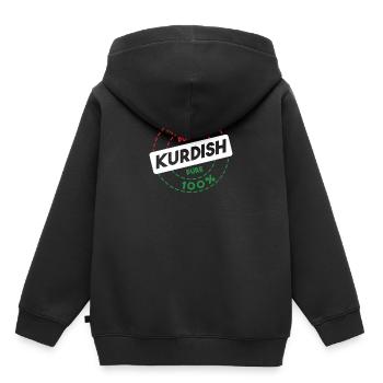 Kurdistan - Sweat Premium à capuche enfant bio - noir - Dos - AI Model Kid Male (0cm)