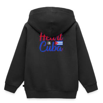 Cuba - Sweat Premium à capuche enfant bio - noir - Dos - AI Model Kid Male (0cm)
