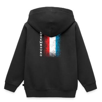 Luxemburg - Kinder Premium Organic Hoodie - Schwarz - Hinten - AI Model Kid Male (0cm)