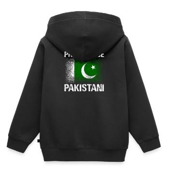 Pakistan - Sweat Premium à capuche enfant bio - noir - Dos - AI Model Kid Male (0cm)