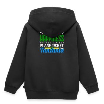 Tanzanie - Sweat Premium à capuche enfant bio - noir - Dos - AI Model Kid Male (0cm)