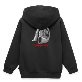 Vendredi pour Turbo - Sweat Premium à capuche enfant bio - noir - Dos - AI Model Kid Male (0cm)