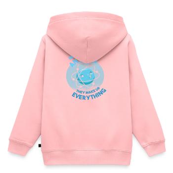 Atom science - Kids Premium Organic Hoodie - rose - Back - AI Model Kid Female (0cm)