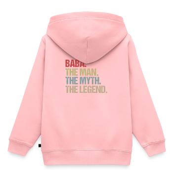 Baba The Man Mythos Legende Vatertag Geschenkidee - Kinder Premium Organic Hoodie - Rosa - Hinten - AI Model Kid Female (0cm)