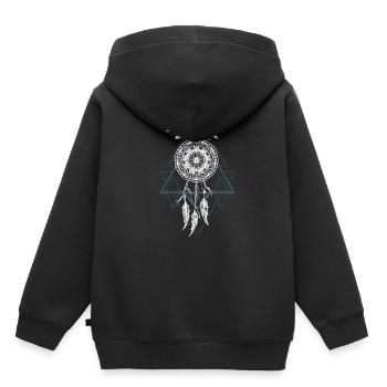 Traumfänger Dreamcatcher Traum Träumen - Kinder Premium Organic Hoodie - Schwarz - Hinten - AI Model Kid Male (0cm)