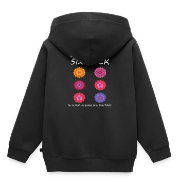 Flower Six-Pack - Sweat Premium à capuche enfant bio - noir - Dos - AI Model Kid Male (0cm)