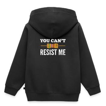 Vous ne pouvez pas me résister cadeau de génie électrique - Sweat Premium à capuche enfant bio - noir - Dos - AI Model Kid Male (0cm)