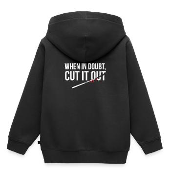 When In Doubt Cut It Out Surgeon Medical Surgery - Kids Premium Organic Hoodie - black - Back - AI Model Kid Male (0cm)