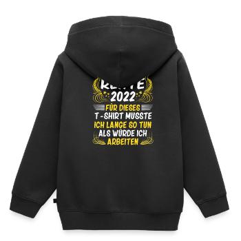 Rente 2022 Pensionierung 2022 Ruhestand 2022 - Kinder Premium Organic Hoodie - Schwarz - Hinten - AI Model Kid Male (0cm)