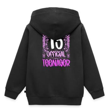 13 Geburtstag Mädchen süß 13. Geburtstag 13 Jahr - Kinder Premium Organic Hoodie - Schwarz - Hinten - AI Model Kid Male (0cm)