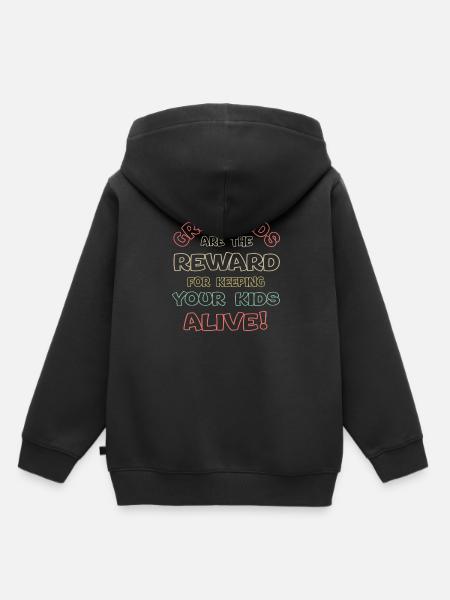 Kleinkinderen zijn de beloning om uw kinderen in leven te houden - Kinder Premium hoodie biologisch - zwart