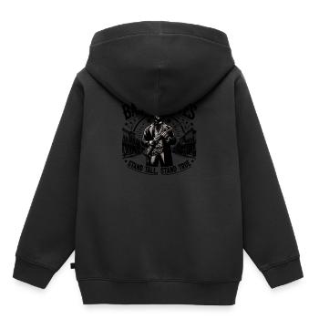 Bass Reeves Adjoint US Marshel - Sweat Premium à capuche enfant bio - noir - Dos - AI Model Kid Male (0cm)