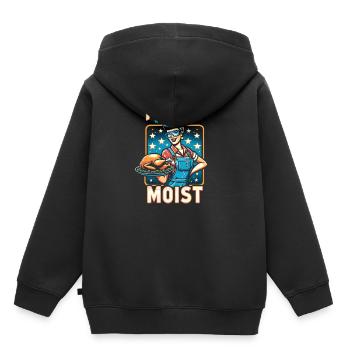 Ich mag es feucht Thanksgiving Kostüm Truthahntag - Kinder Premium Organic Hoodie - Schwarz - Hinten - AI Model Kid Male (0cm)