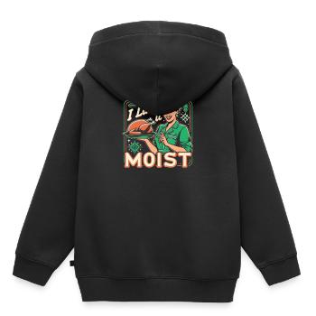 Ich mag es feucht Thanksgiving Kostüm Truthahntag - Kinder Premium Organic Hoodie - Schwarz - Hinten - AI Model Kid Male (0cm)