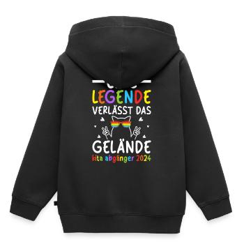 Kindergarten Kita Abgänger 2024 - Kinder Premium Organic Hoodie - Schwarz - Hinten - AI Model Kid Male (0cm)