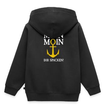 Moin Moin your jerking | Anchor North Germany - Kids Premium Organic Hoodie - black - Back - AI Model Kid Male (0cm)