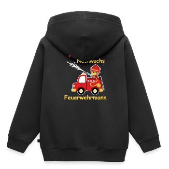 Alarm! Nachwuchs Feuerwehrmann Feuerwehr Kind Papa - Kinder Premium Organic Hoodie - Schwarz - Hinten - AI Model Kid Male (0cm)